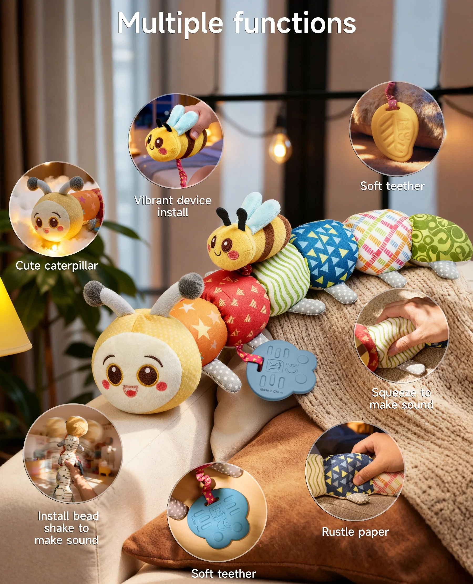 ដង្កូវអោប Premium Toy សម្រាប់ Baby