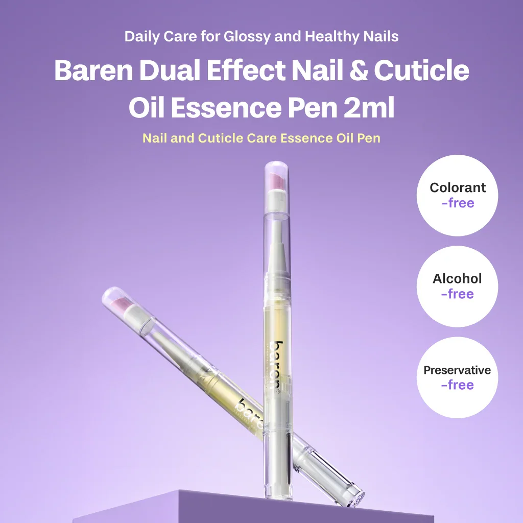 [baren] *renewal* Dual Effect Nail and Cuticle Care Essence Oil Pen 2ml