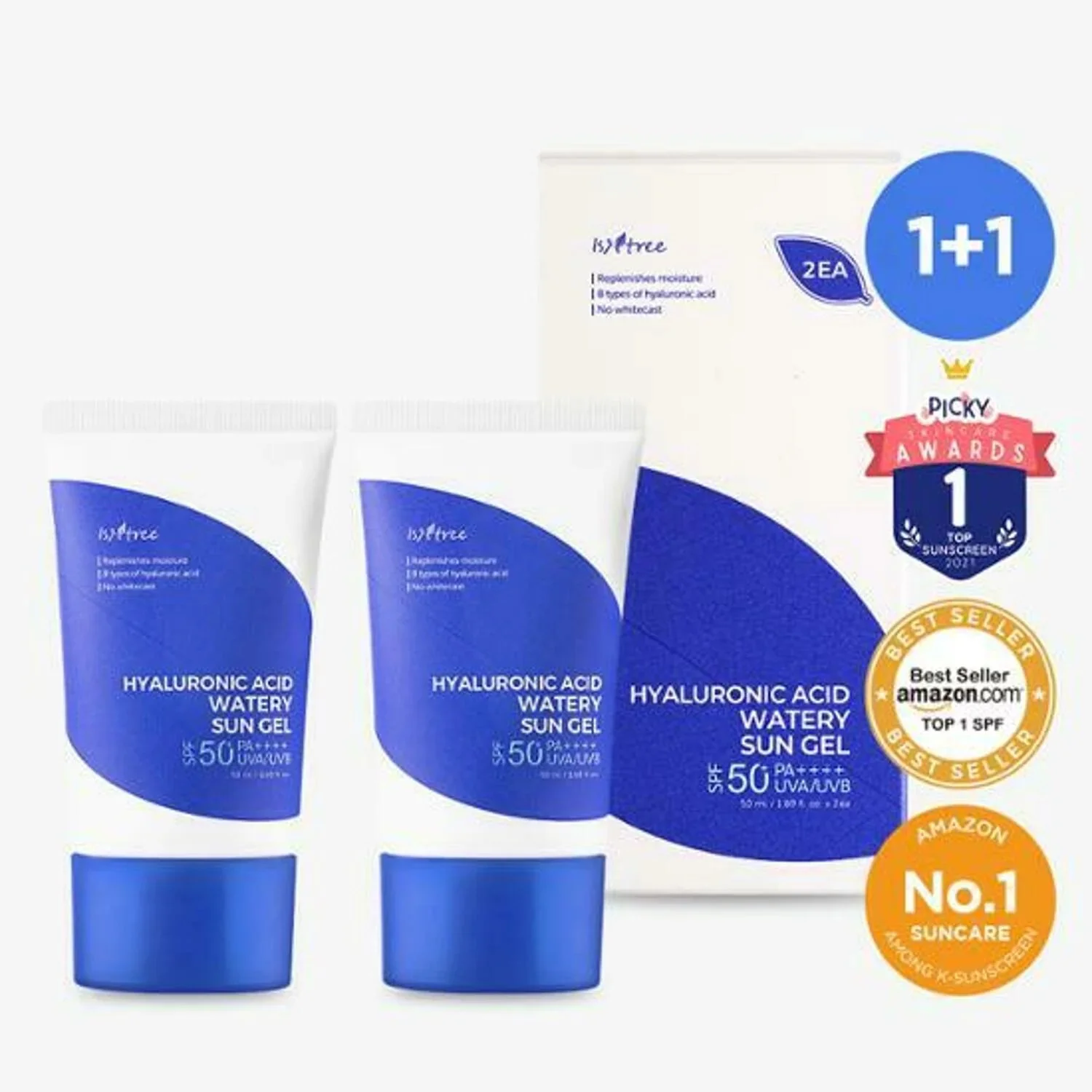 [Isntree] Hyaluronic Acid Watery Sun Gel 1+1 Set 50ml