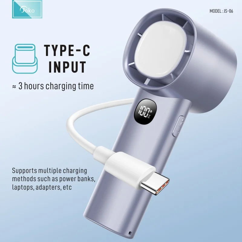 Joko/JS-06/Mini/Foldable Fan/3000mAh/Grey