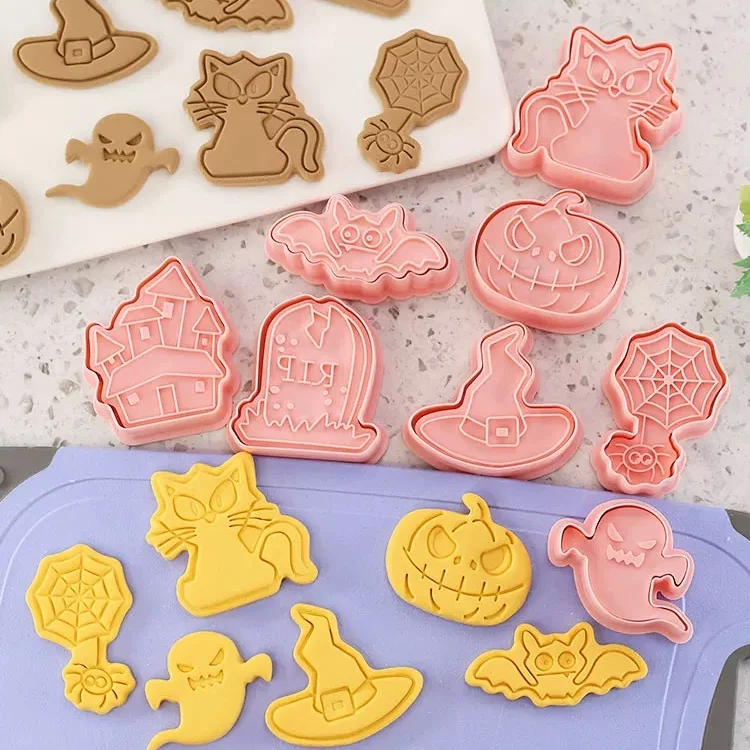 Halloween 8pcs 3D Cookie Cutters Set A