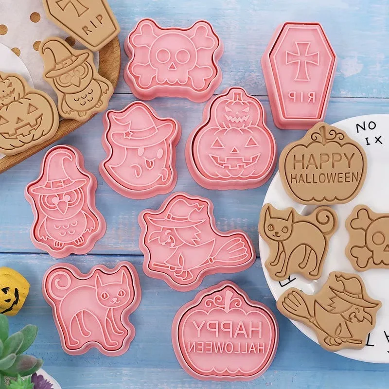 Halloween 8pcs 3D Cookie Cutters Set B
